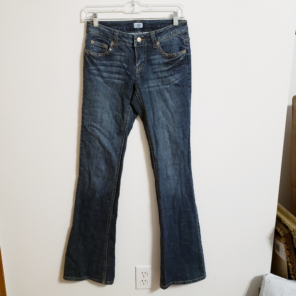 Cache Sequined Flared Crown Jean...0